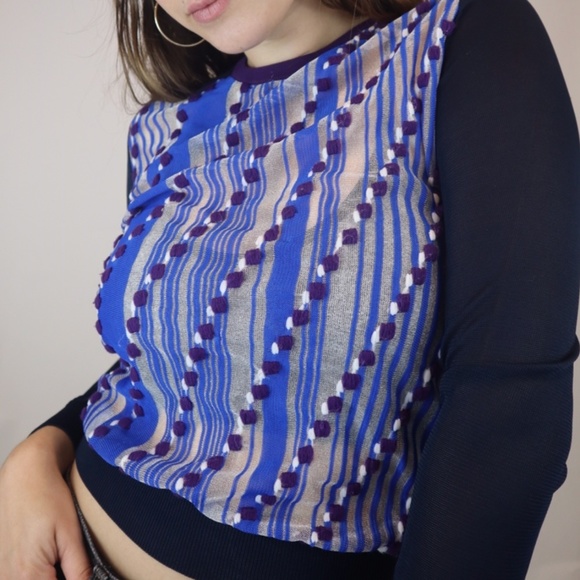 New Carven Mesh Sweater Top - Picture 3 of 4